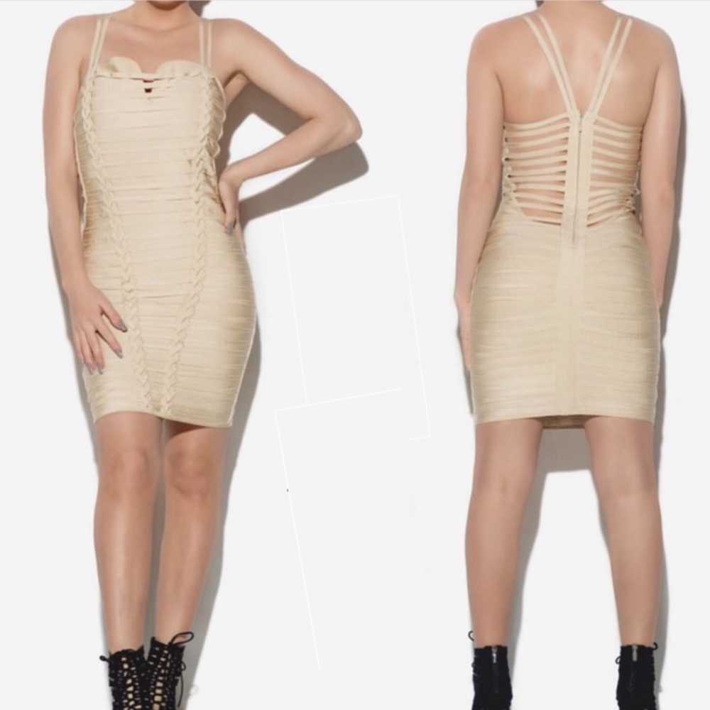 Brand new Gold Bandage Dress